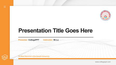 Dr Ram Manohar Lohia Awadh University Thesis Proposal/Graduation Defense PPT Template