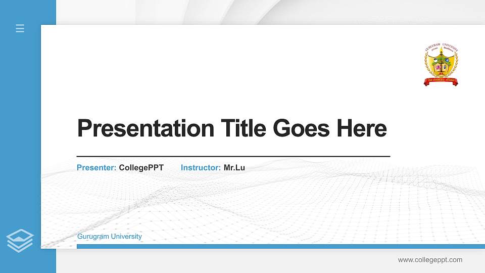 Gurugram University Thesis Proposal/Graduation Defense PPT Template16:9 ratio PPT effect preview image