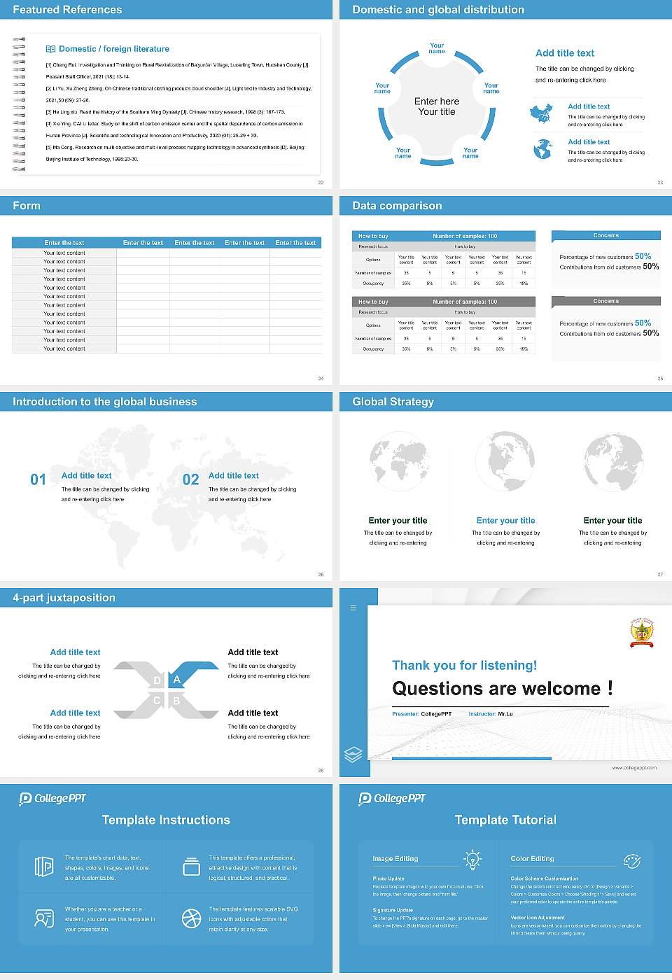 Gurugram University Thesis Proposal/Graduation Defense PPT Template16:9 ratio PPT effect preview image4