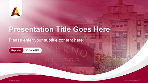 Alverno College Lecture Sharing and Networking Event PPT Template