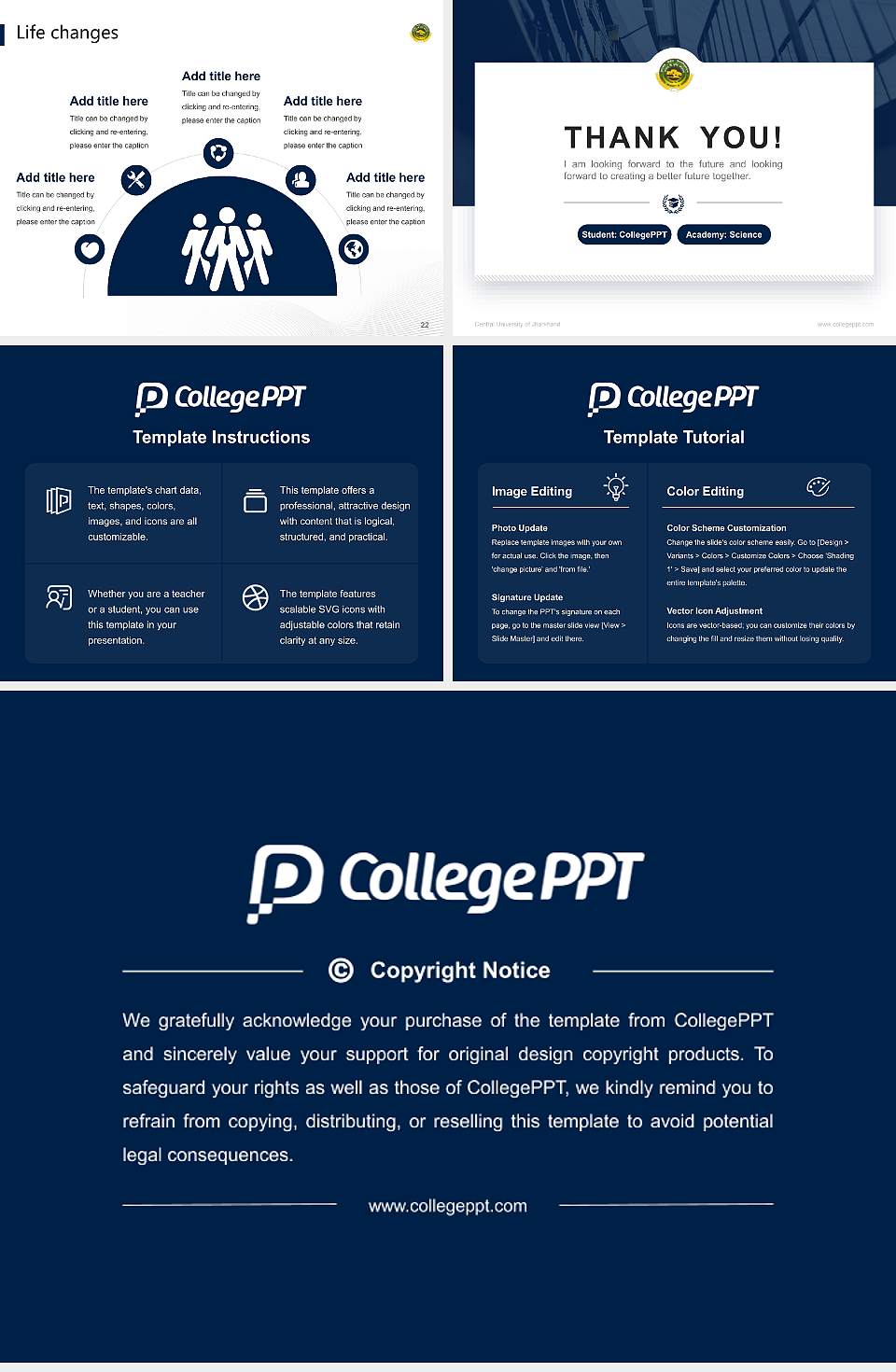 Central University of Jharkhand National Scholarship Defense PPT Template4:3 ratio PPT effect preview image4