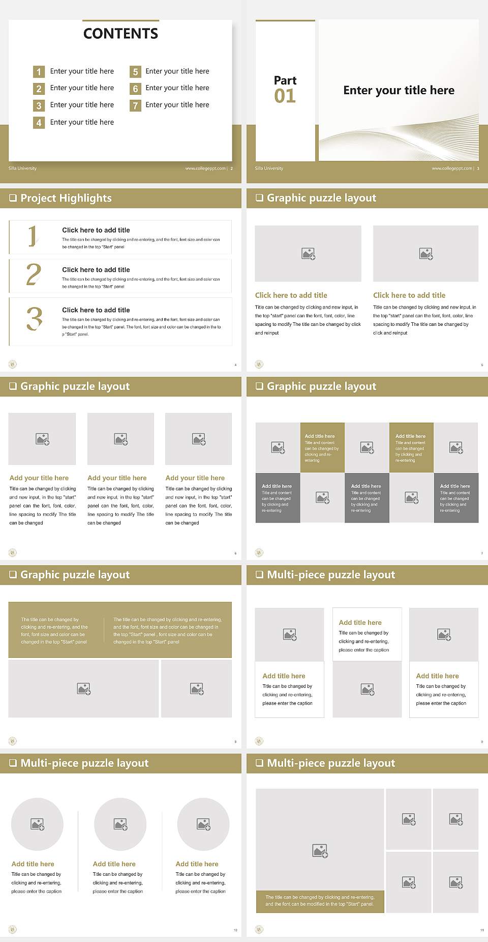 Silla University General Purpose PPT Template4:3 ratio PPT effect preview image2