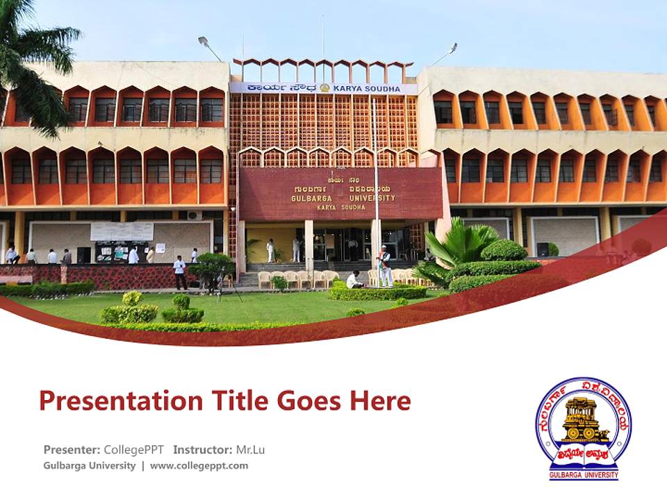 Gulbarga University Course/Courseware Creation PPT Template4:3 ratio PPT effect preview image5