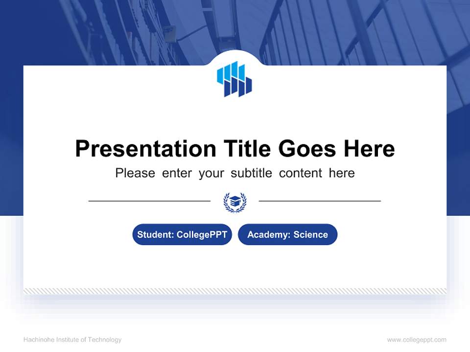Hachinohe Institute of Technology National Scholarship Defense PPT Template4:3 ratio PPT effect preview image4