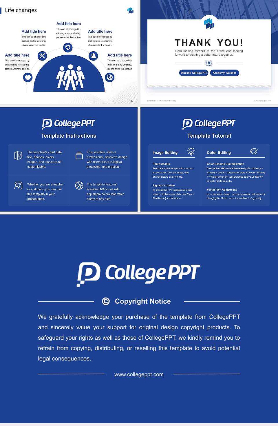 Hachinohe Institute of Technology National Scholarship Defense PPT Template4:3 ratio PPT effect preview image4