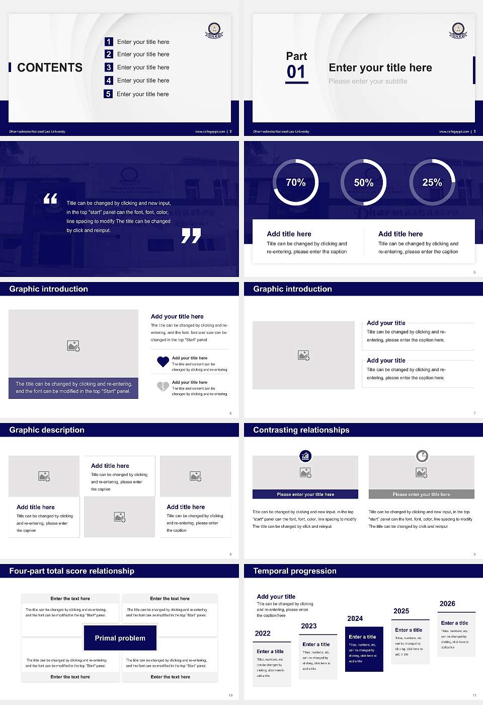 Dharmashastra National Law University Thesis Proposal/Graduation Defense PPT Template16:9 ratio PPT effect preview image2