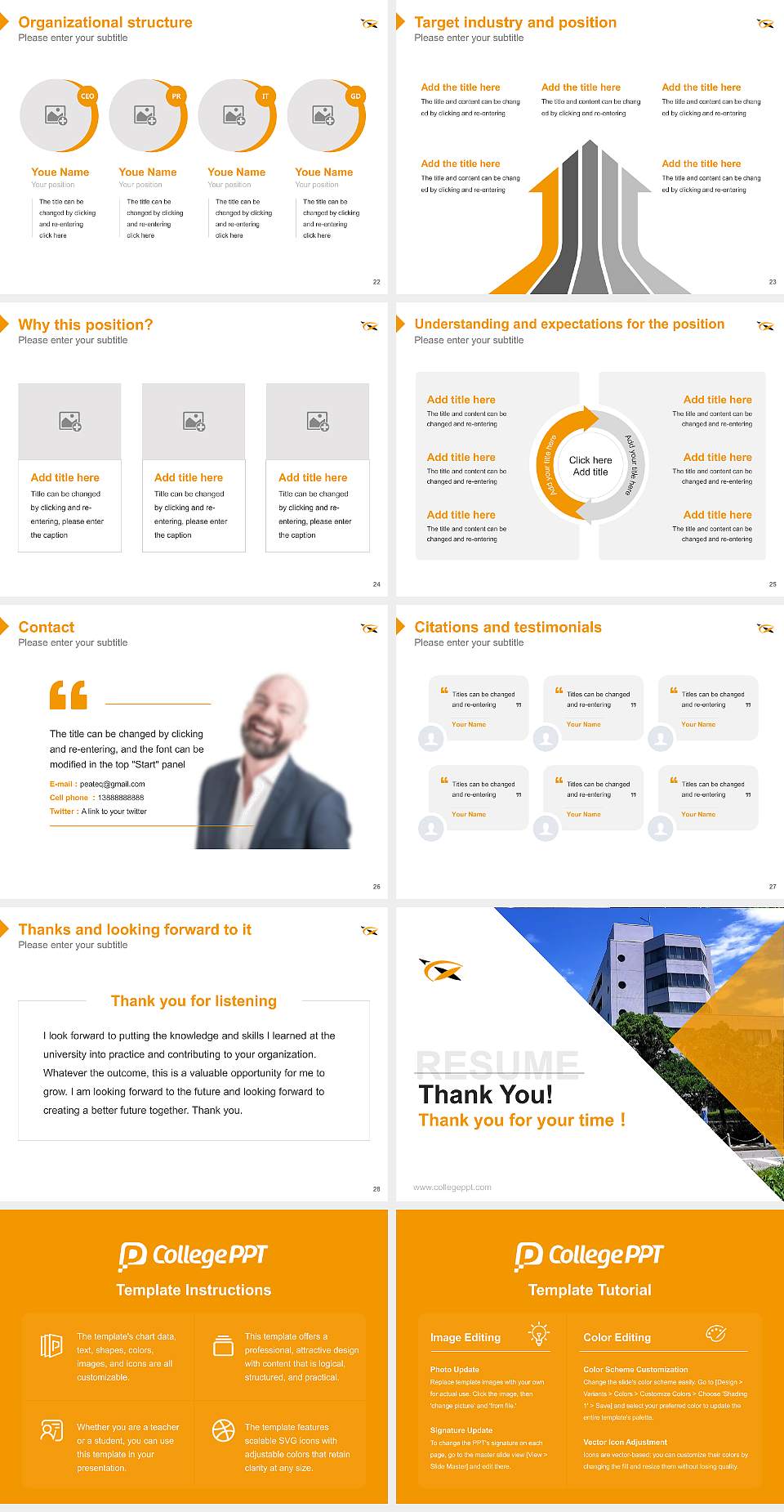 Gifu University Resume PPT Template4:3 ratio PPT effect preview image4
