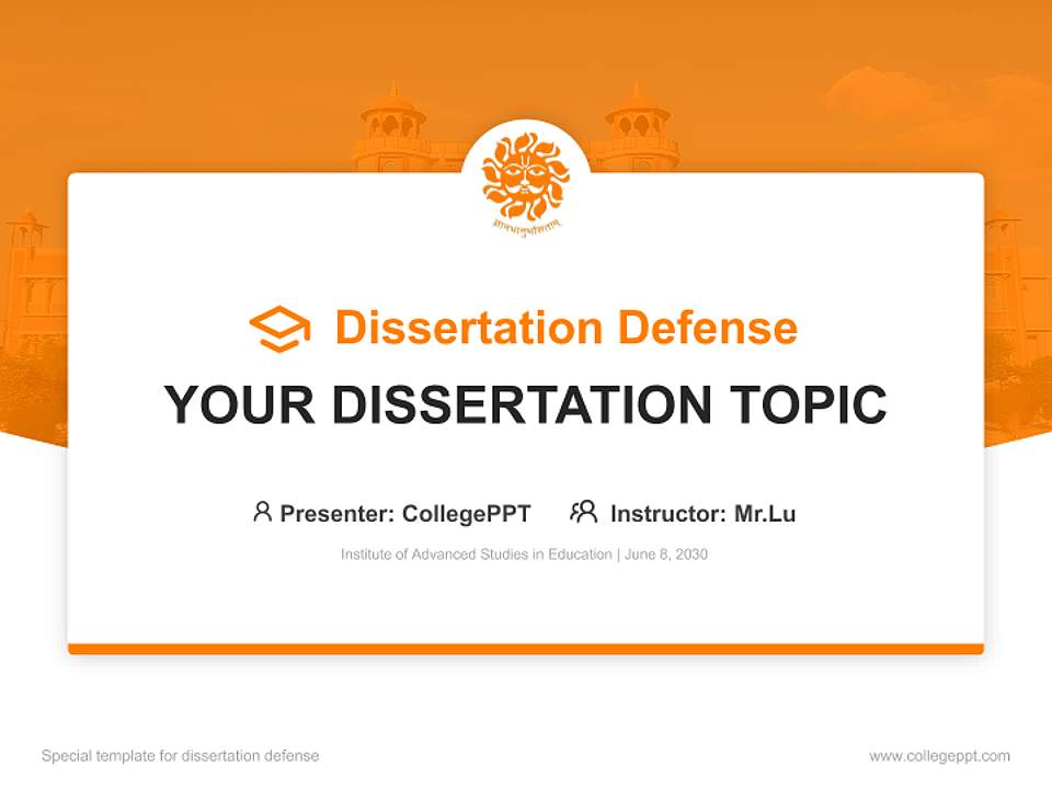 Institute of Advanced Studies in Education Graduation Thesis Defense PPT Template4:3 ratio PPT effect preview image7