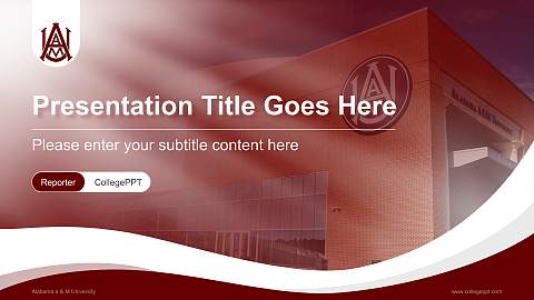 Alabama a & M University Lecture Sharing and Networking Event PPT Template