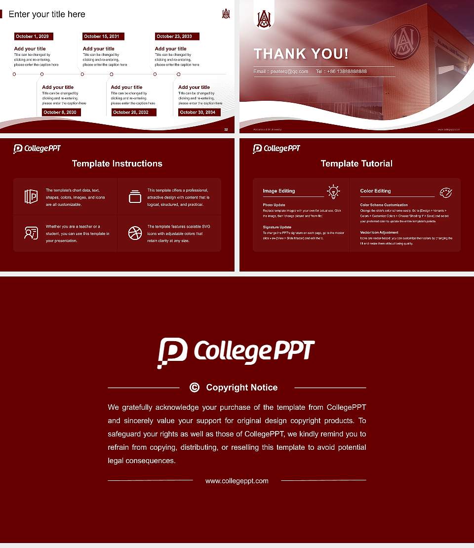 Alabama a & M University Lecture Sharing and Networking Event PPT Template16:9 ratio PPT effect preview image4