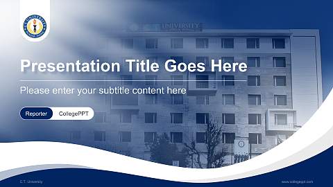 C.T. University Lecture Sharing and Networking Event PPT Template