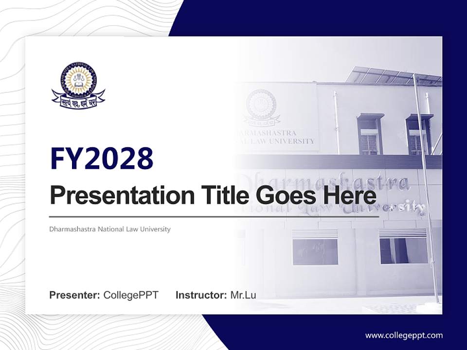 Dharmashastra National Law University Academic Presentation/Research Findings Report PPT Template4:3 ratio PPT effect preview image5