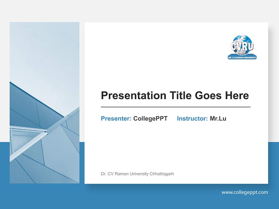 Dr. CV Raman University Chhattisgarh General Purpose PPT Template4:3 ratio PPT effect preview image6