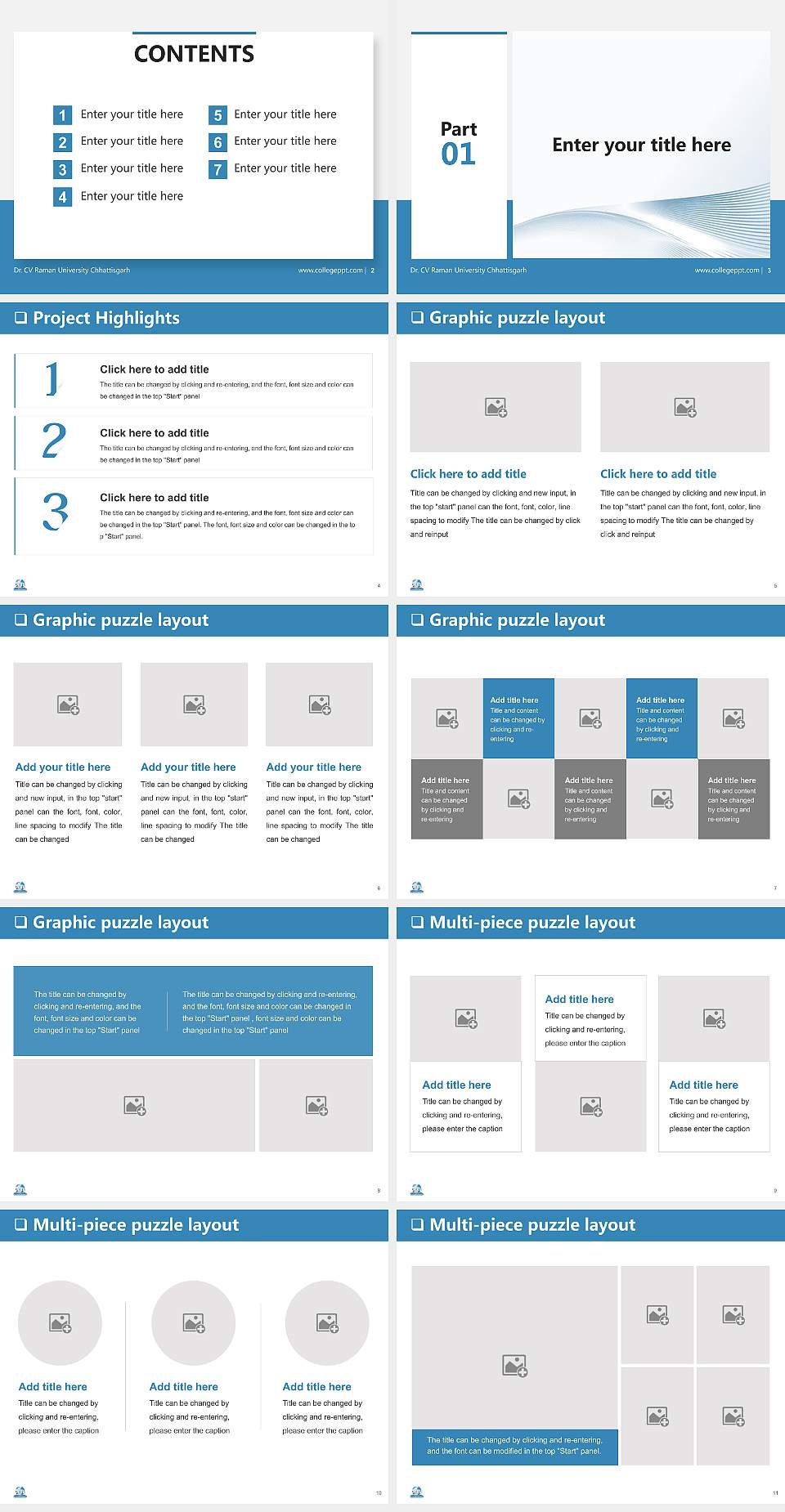 Dr. CV Raman University Chhattisgarh General Purpose PPT Template4:3 ratio PPT effect preview image2
