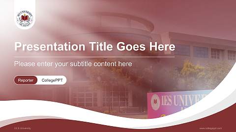 I.E.S University Lecture Sharing and Networking Event PPT Template