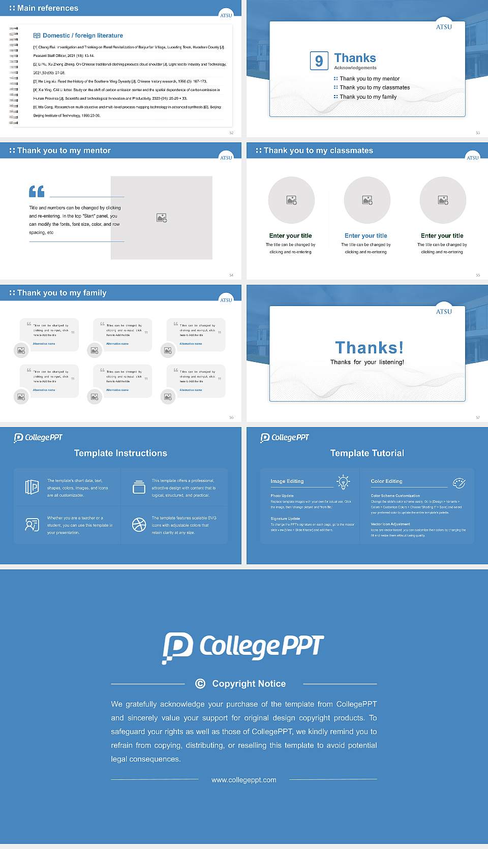 A T Still University of Health Sciences Graduation Thesis Defense PPT Template16:9 ratio PPT effect preview image7