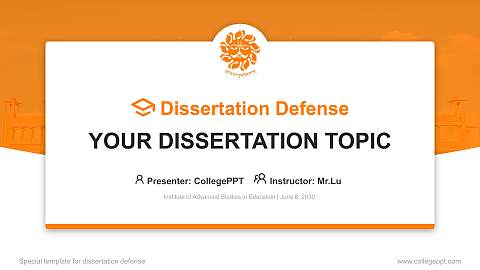 Institute of Advanced Studies in Education Graduation Thesis Defense PPT Template