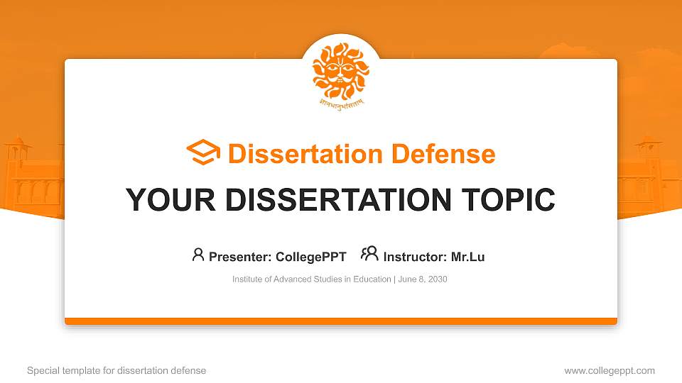 Institute of Advanced Studies in Education Graduation Thesis Defense PPT Template16:9 ratio PPT effect preview image