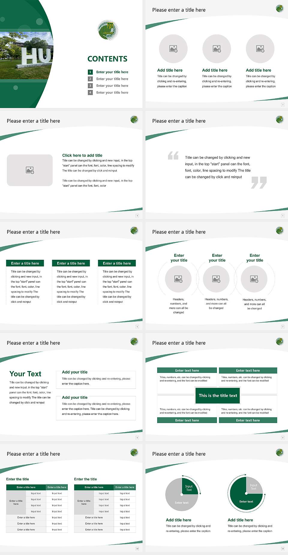 Hiroshima University Course/Courseware Creation PPT Template4:3 ratio PPT effect preview image2