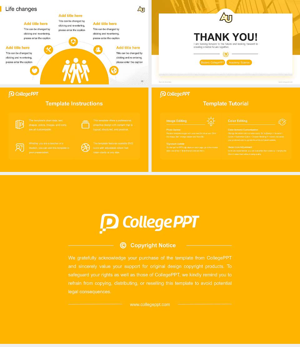 Adelphi University National Scholarship Defense PPT Template16:9 ratio PPT effect preview image4