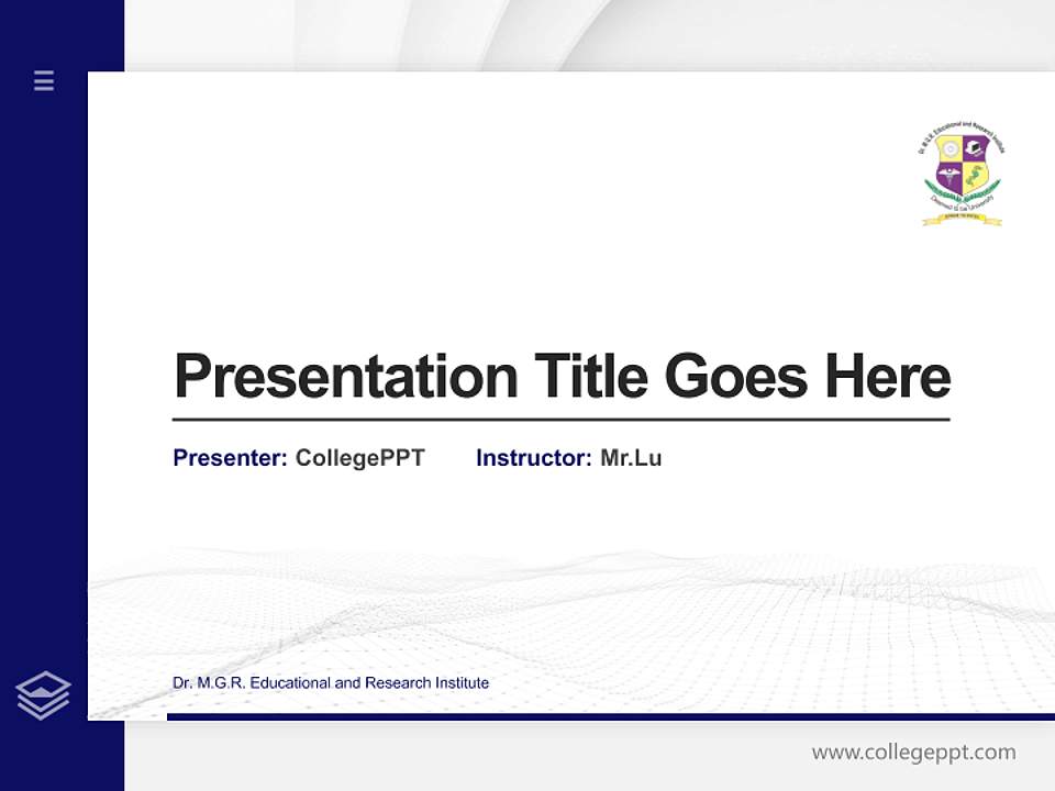 Dr. M.G.R. Educational and Research Institute Thesis Proposal/Graduation Defense PPT Template4:3 ratio PPT effect preview image5