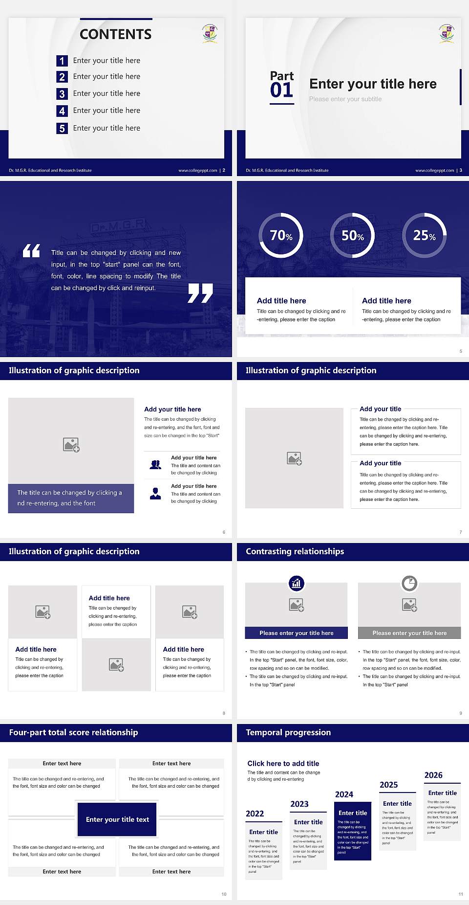 Dr. M.G.R. Educational and Research Institute Thesis Proposal/Graduation Defense PPT Template4:3 ratio PPT effect preview image2
