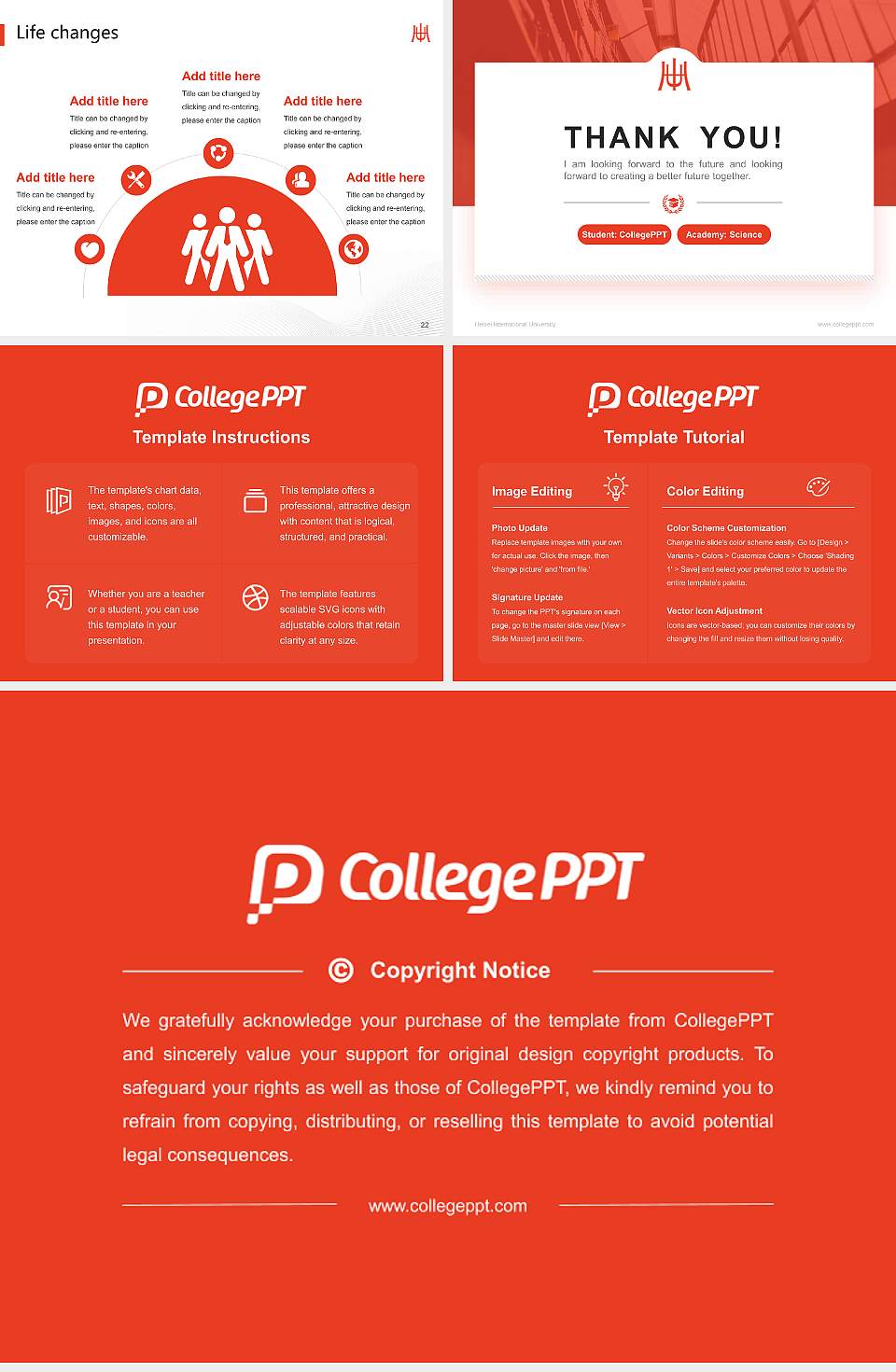Heisei International University National Scholarship Defense PPT Template4:3 ratio PPT effect preview image4