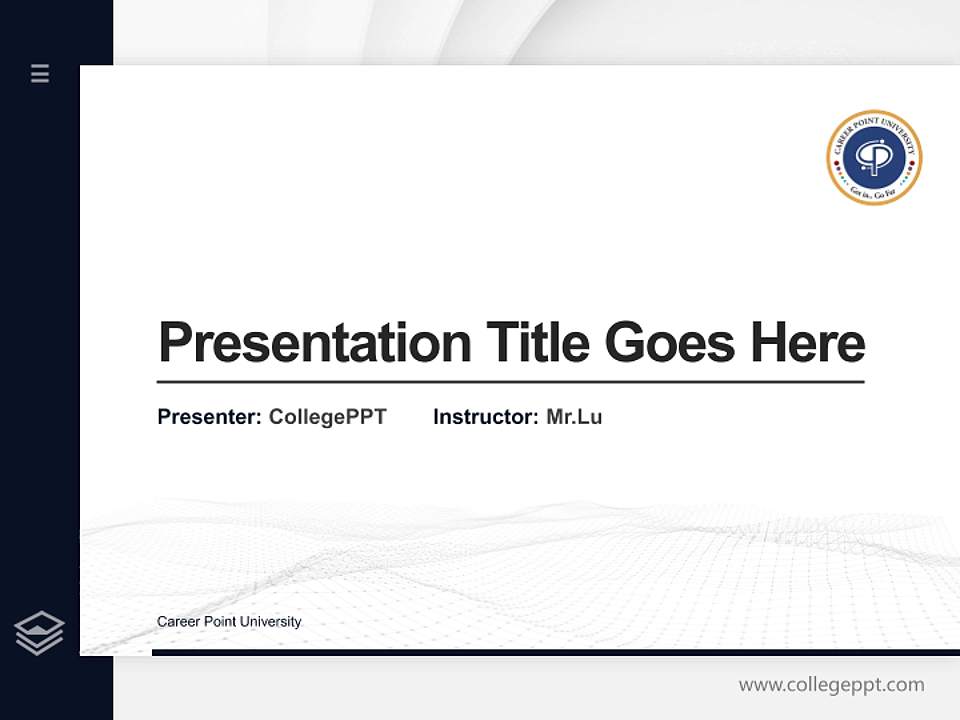 Career Point University Thesis Proposal/Graduation Defense PPT Template4:3 ratio PPT effect preview image5