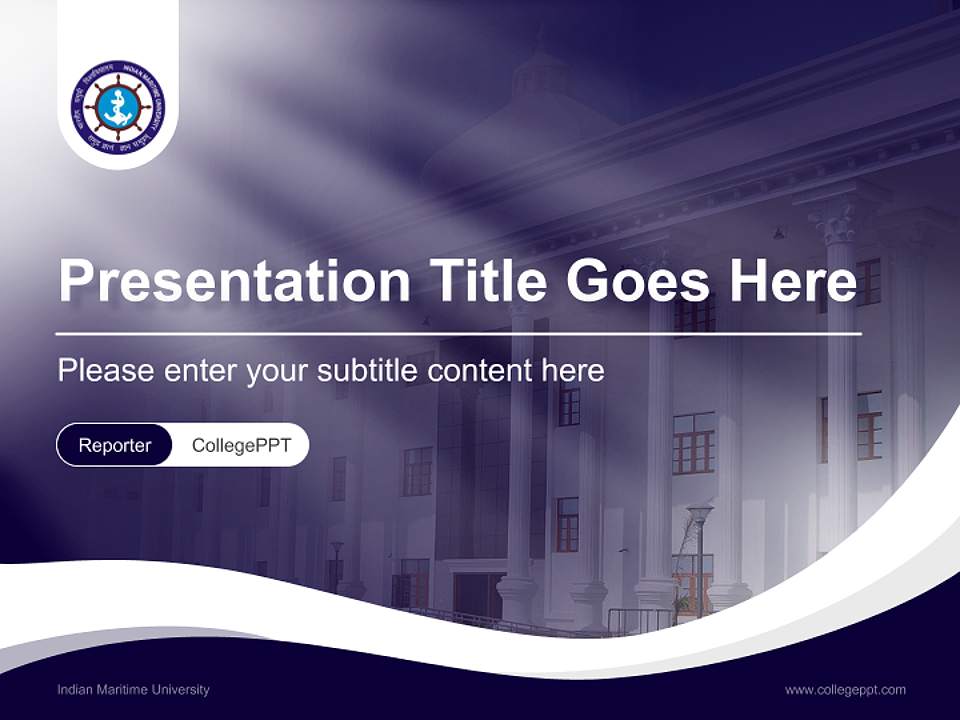 Indian Maritime University Lecture Sharing and Networking Event PPT Template4:3 ratio PPT effect preview image4