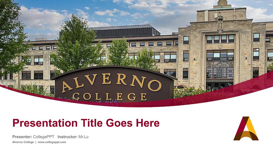 Alverno College Course/Courseware Creation PPT Template16:9 ratio PPT effect preview image