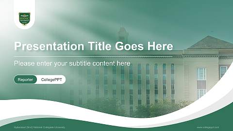 Hyderabad (Sind) National Collegiate University Lecture Sharing and Networking Event PPT Template