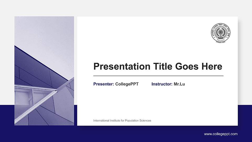 International Institute for Population Sciences General Purpose PPT Template16:9 ratio PPT effect preview image