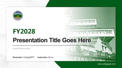 Himachal Pradesh University Academic Presentation/Research Findings Report PPT Template