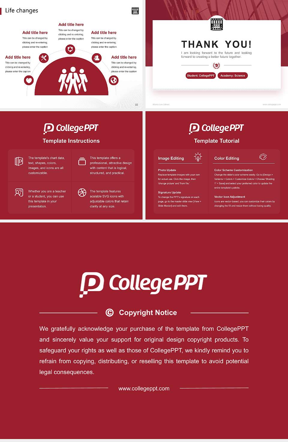 Albany Law School National Scholarship Defense PPT Template4:3 ratio PPT effect preview image4