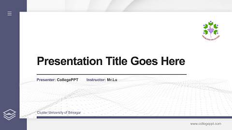 Cluster University of Srinagar Thesis Proposal/Graduation Defense PPT Template
