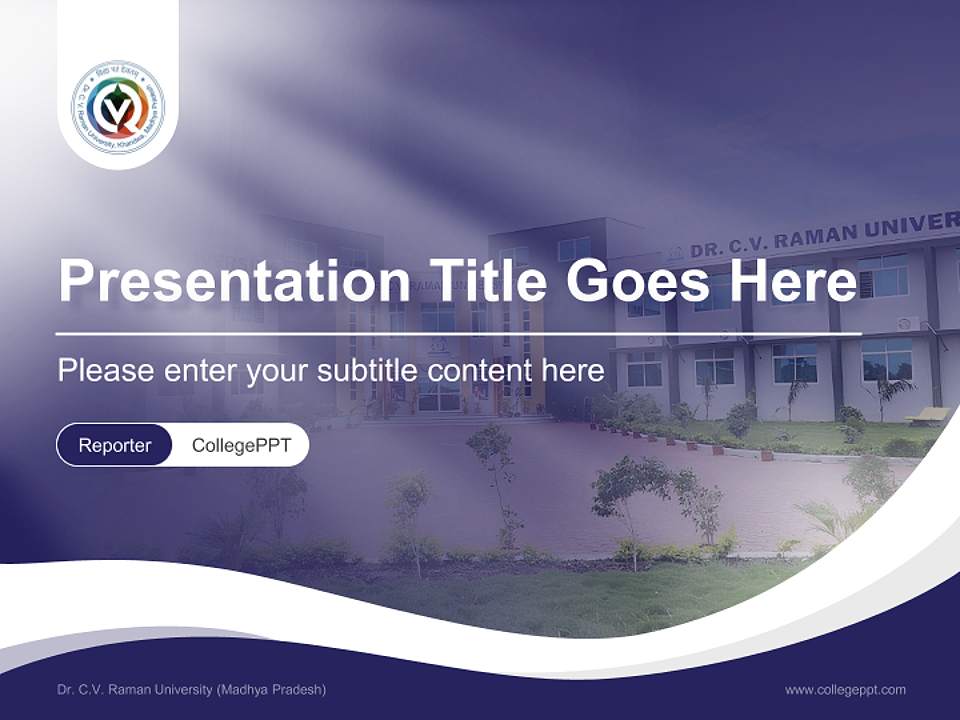 Dr. C.V. Raman University (Madhya Pradesh) Lecture Sharing and Networking Event PPT Template4:3 ratio PPT effect preview image4