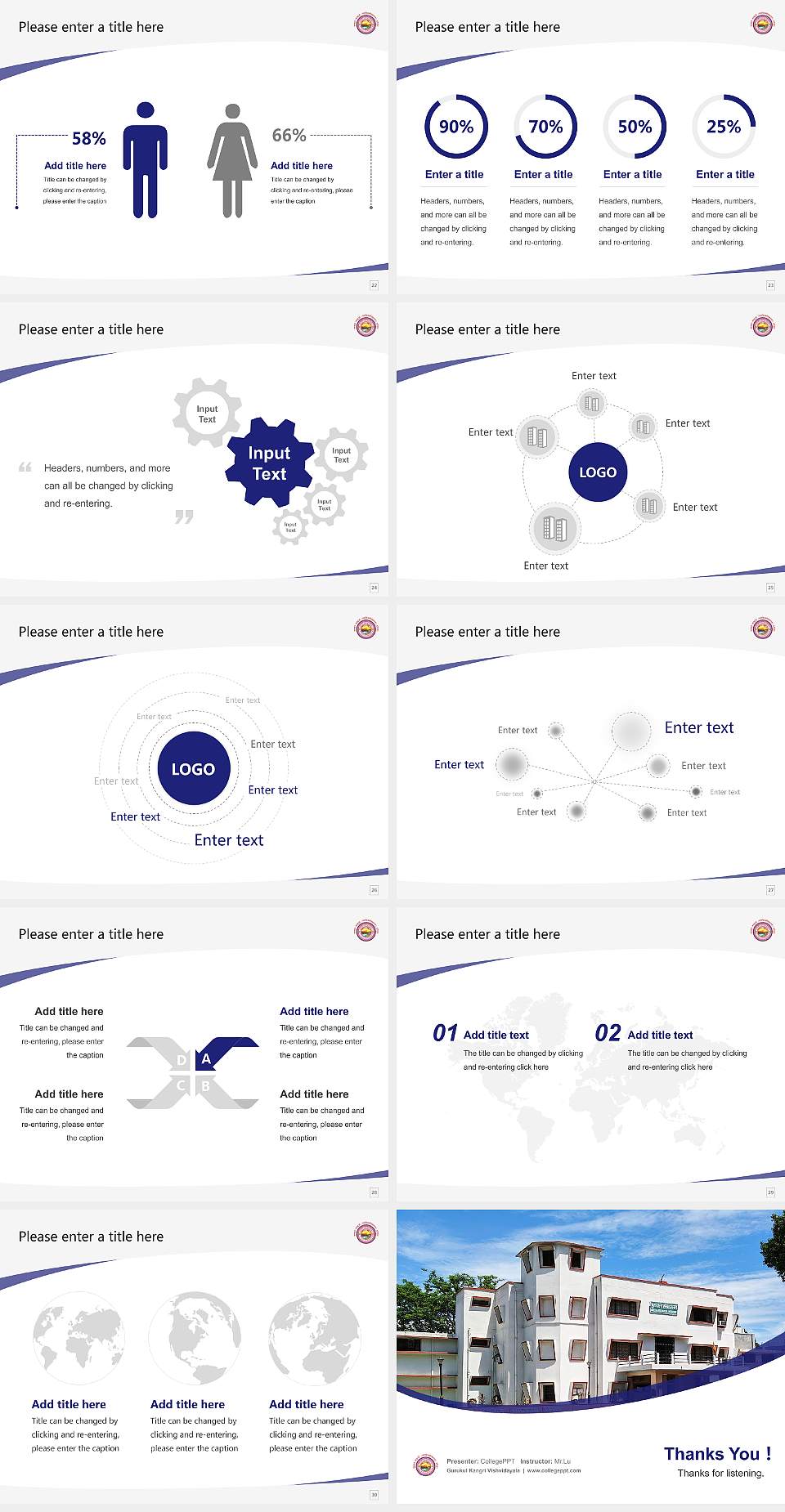 Gurukul Kangri Vishvidayala Course/Courseware Creation PPT Template4:3 ratio PPT effect preview image4