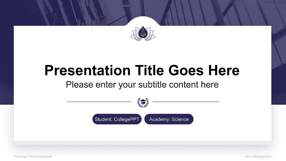 Chinmaya Vishwavidyapeeth National Scholarship Defense PPT Template16:9 ratio PPT effect preview image