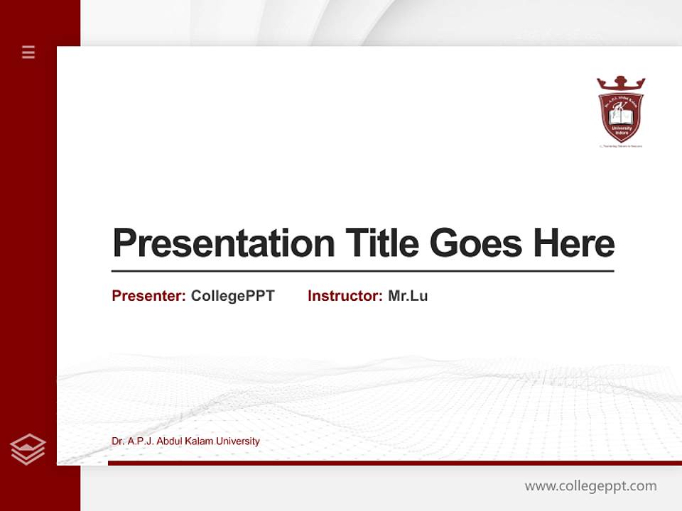 Dr. A.P.J. Abdul Kalam University Thesis Proposal/Graduation Defense PPT Template4:3 ratio PPT effect preview image5