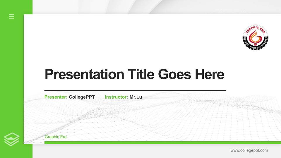 Graphic Era Thesis Proposal/Graduation Defense PPT Template16:9 ratio PPT effect preview image