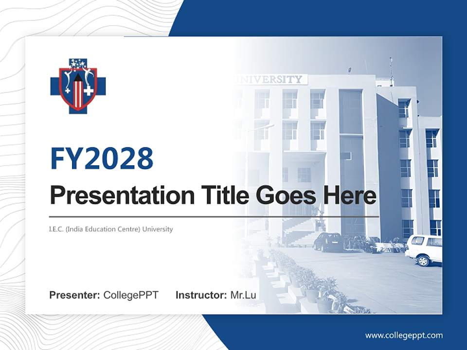 I.E.C. (India Education Centre) University Academic Presentation/Research Findings Report PPT Template4:3 ratio PPT effect preview image5