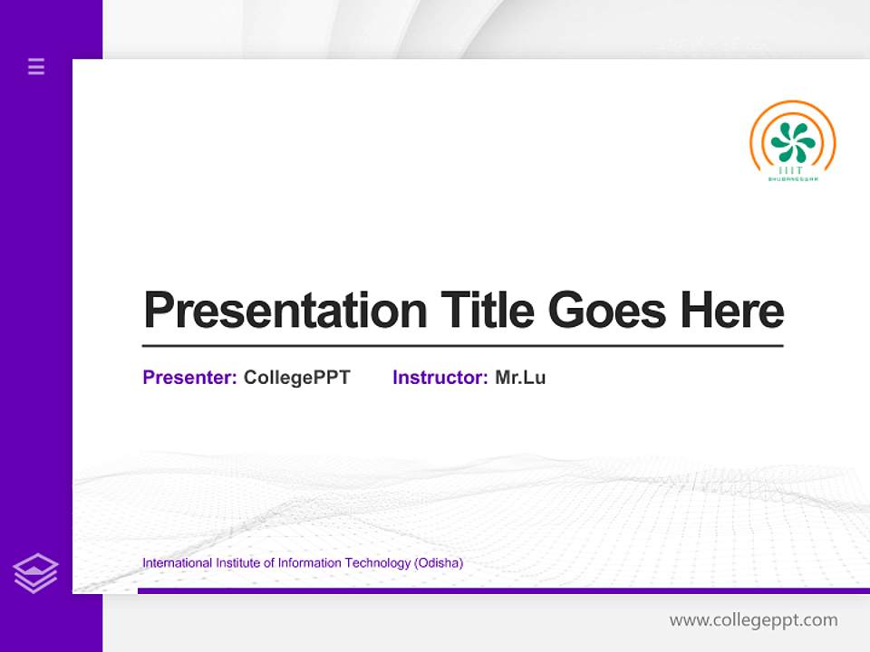 International Institute of Information Technology (Odisha) Thesis Proposal/Graduation Defense PPT Template4:3 ratio PPT effect preview image5