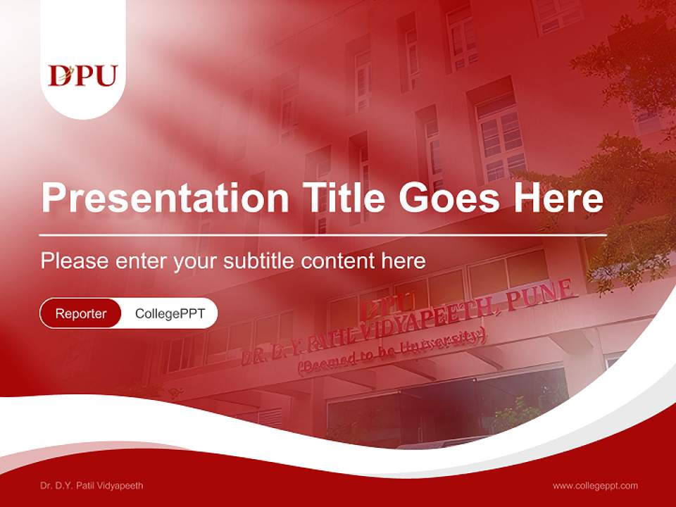 Dr. D.Y. Patil Vidyapeeth Lecture Sharing and Networking Event PPT Template4:3 ratio PPT effect preview image4