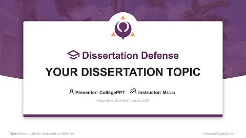 Albizu University-Miami Graduation Thesis Defense PPT Template