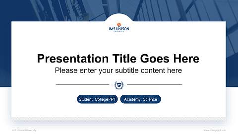 IMS Unison University National Scholarship Defense PPT Template