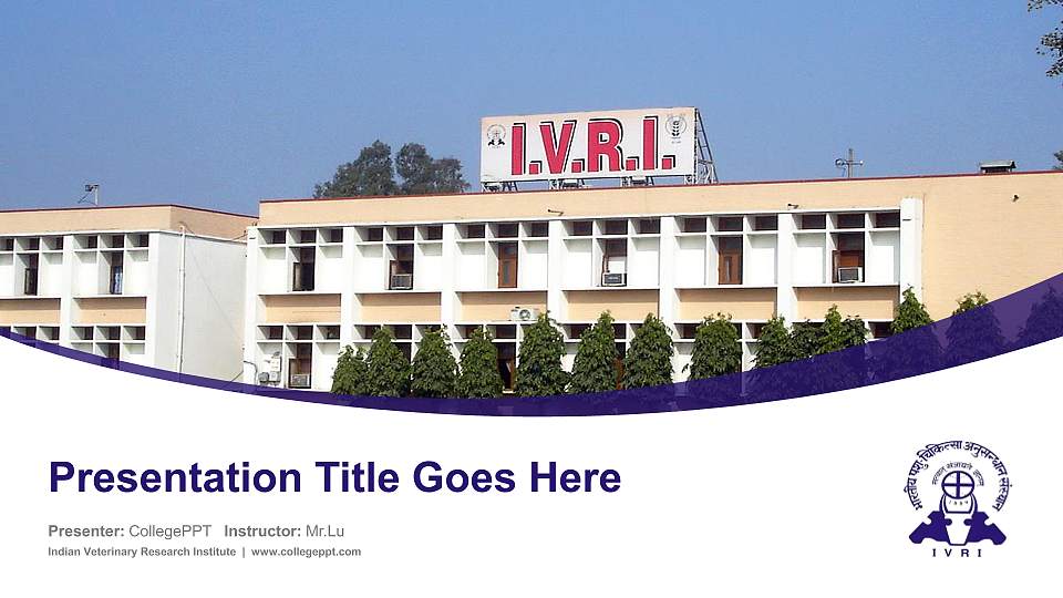 Indian Veterinary Research Institute Course/Courseware Creation PPT Template16:9 ratio PPT effect preview image
