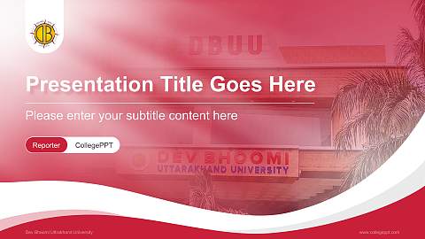 Dev Bhoomi Uttrakhand University Lecture Sharing and Networking Event PPT Template