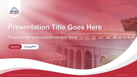 Dr. Vishwanath Karad MIT World Peace University Lecture Sharing and Networking Event PPT Template