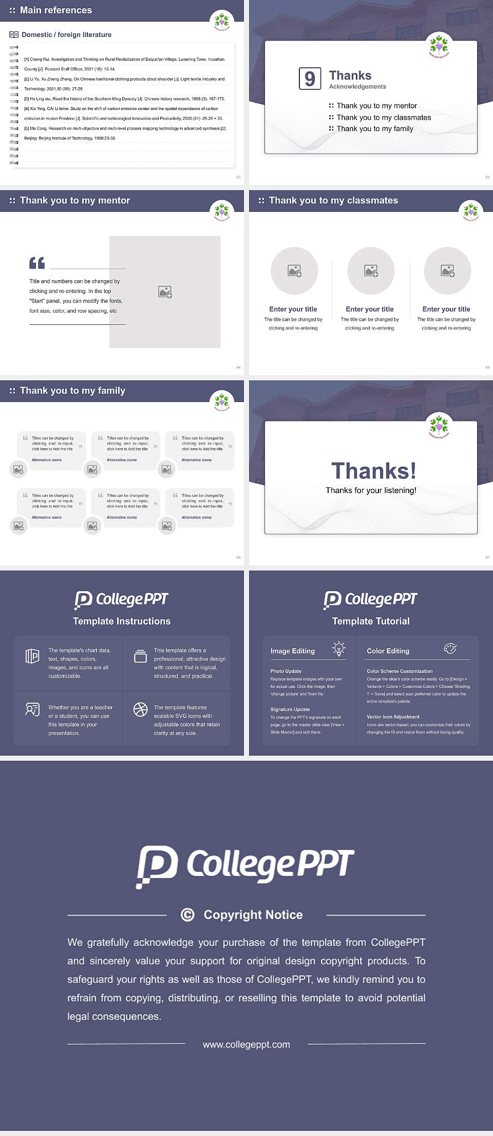 Cluster University of Srinagar Graduation Thesis Defense PPT Template4:3 ratio PPT effect preview image7