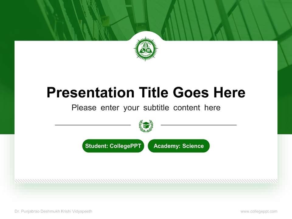 Dr. Punjabrao Deshmukh Krishi Vidyapeeth National Scholarship Defense PPT Template4:3 ratio PPT effect preview image4
